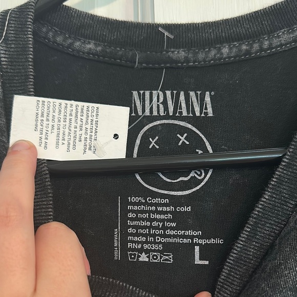NIRVANA Black and Purple Short Sleeve Tee - Picture 3 of 3